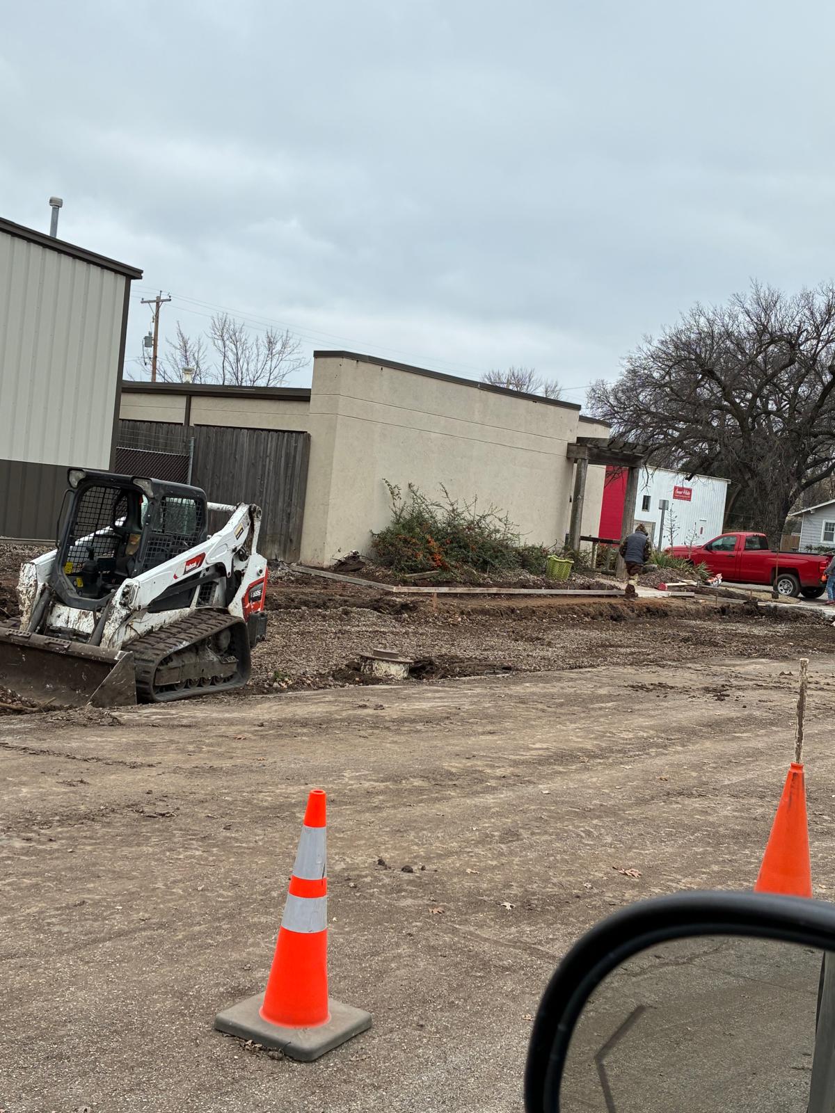 Concrete machine at work