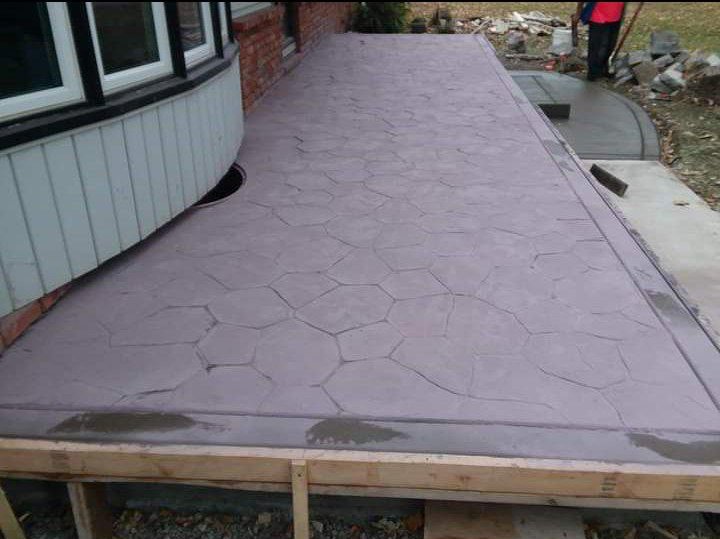 Hexagon pattern back porch