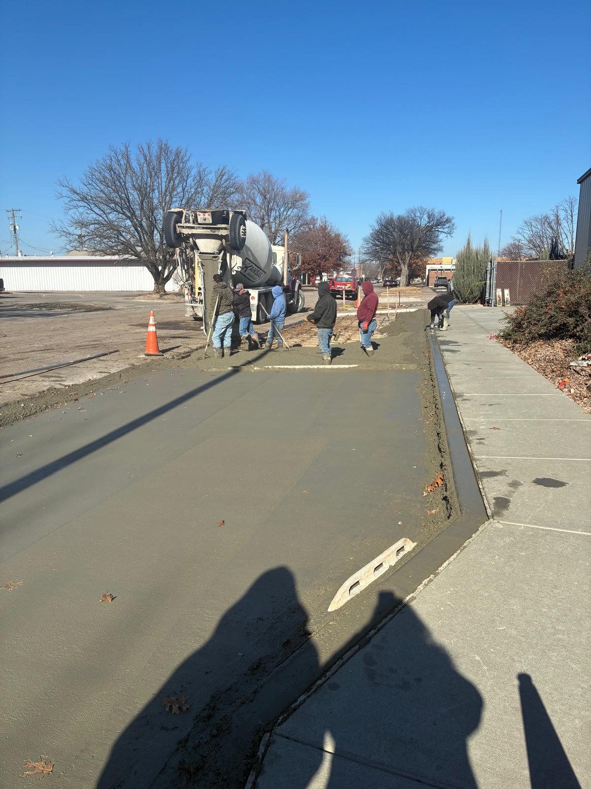 Concrete work in progress