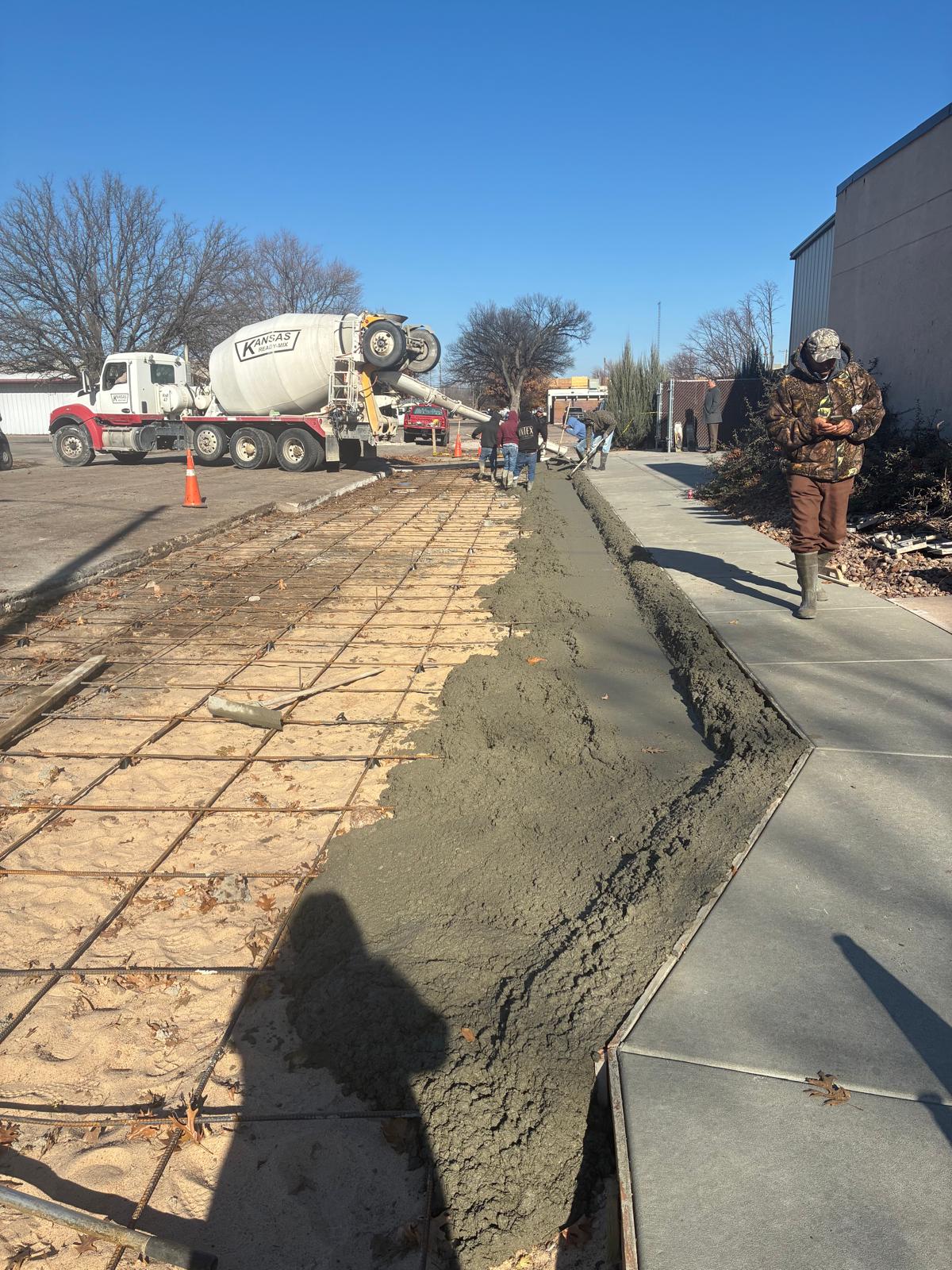Ortega & Sons Concrete crew at work